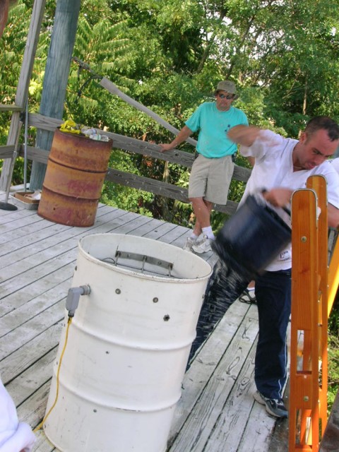 Kyle dumping Buckets 7/19/08